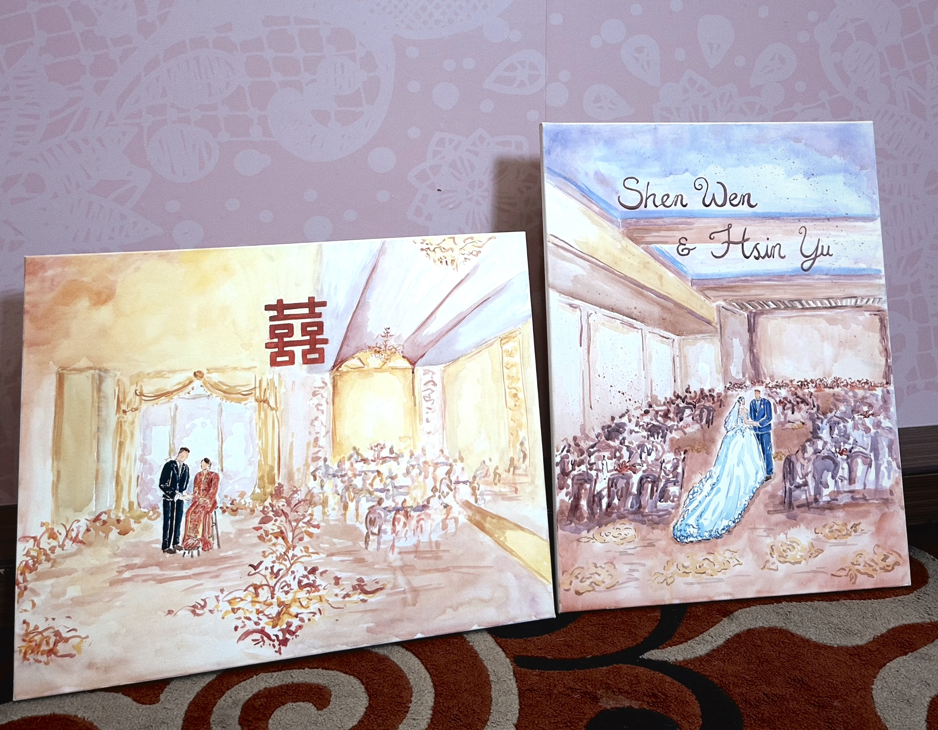 文定＋結婚喜宴 雙囍兩幅